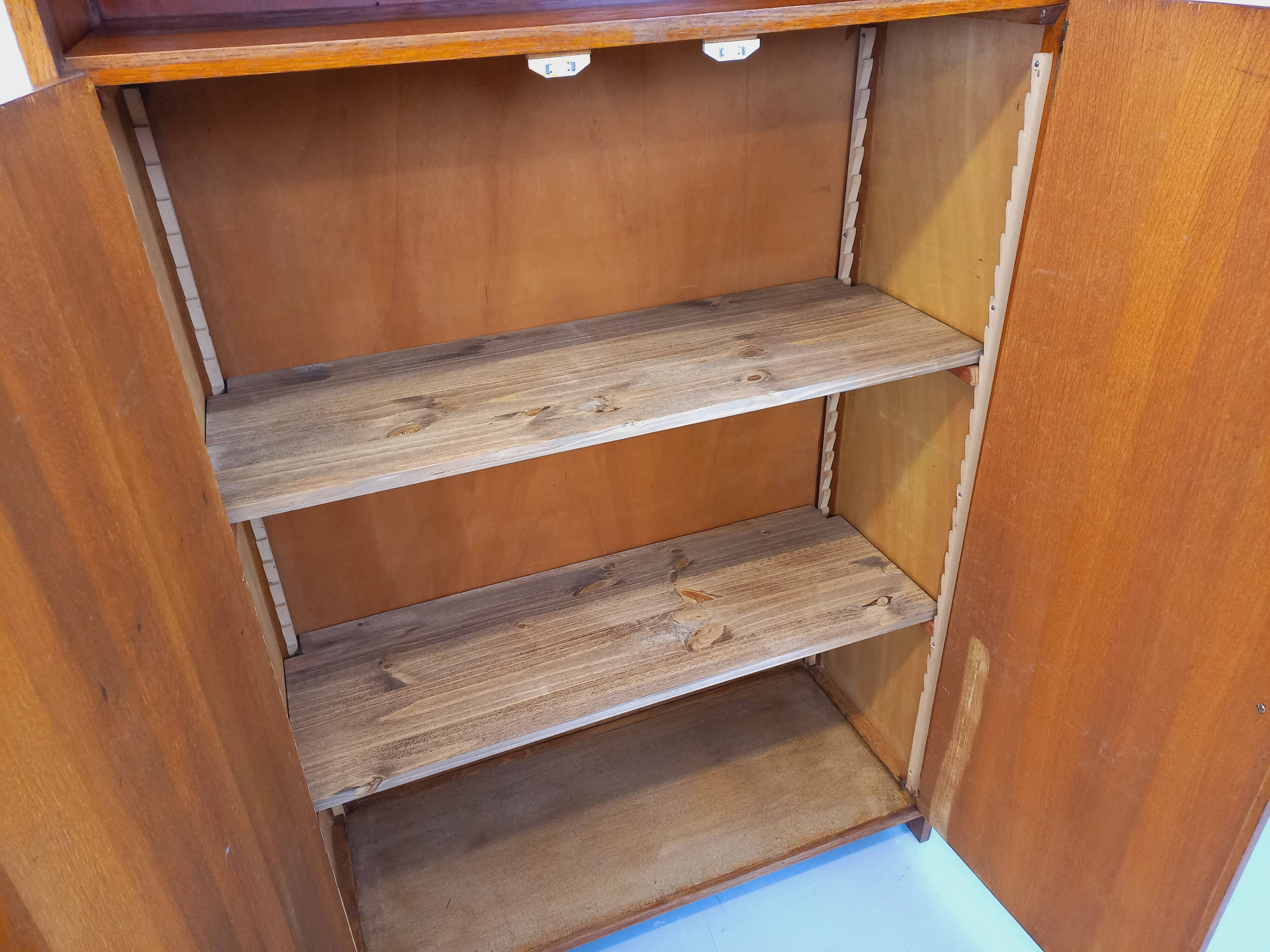 Small vintage oak wood cabinet from the 60s