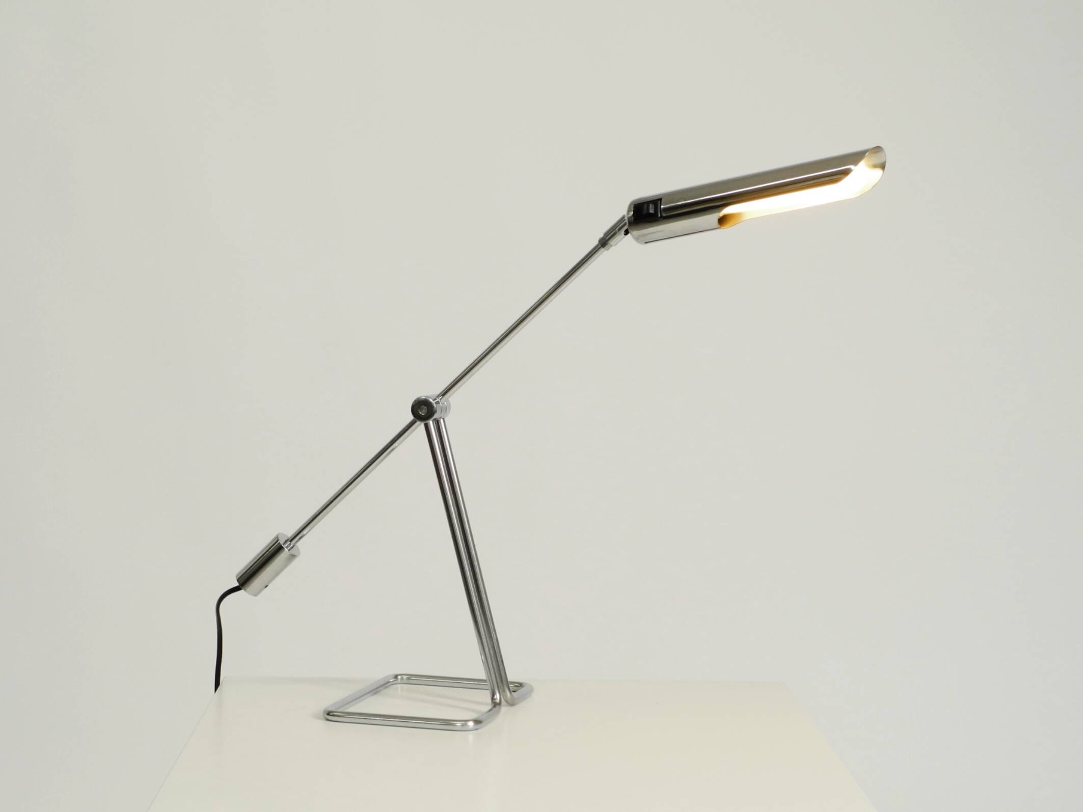 1980s chrome-plated metal table lamp by Abo Randers for IKEA