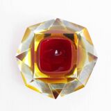 Cendrier diamant en verre de Murano par Seguso