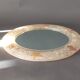 Miroir en résine 1960 avec inclusion de crustacés.