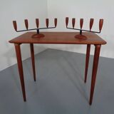 Danish Filigree Teak Candleholders, 1960s, Set of 2