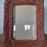 Wicker framed photo frame