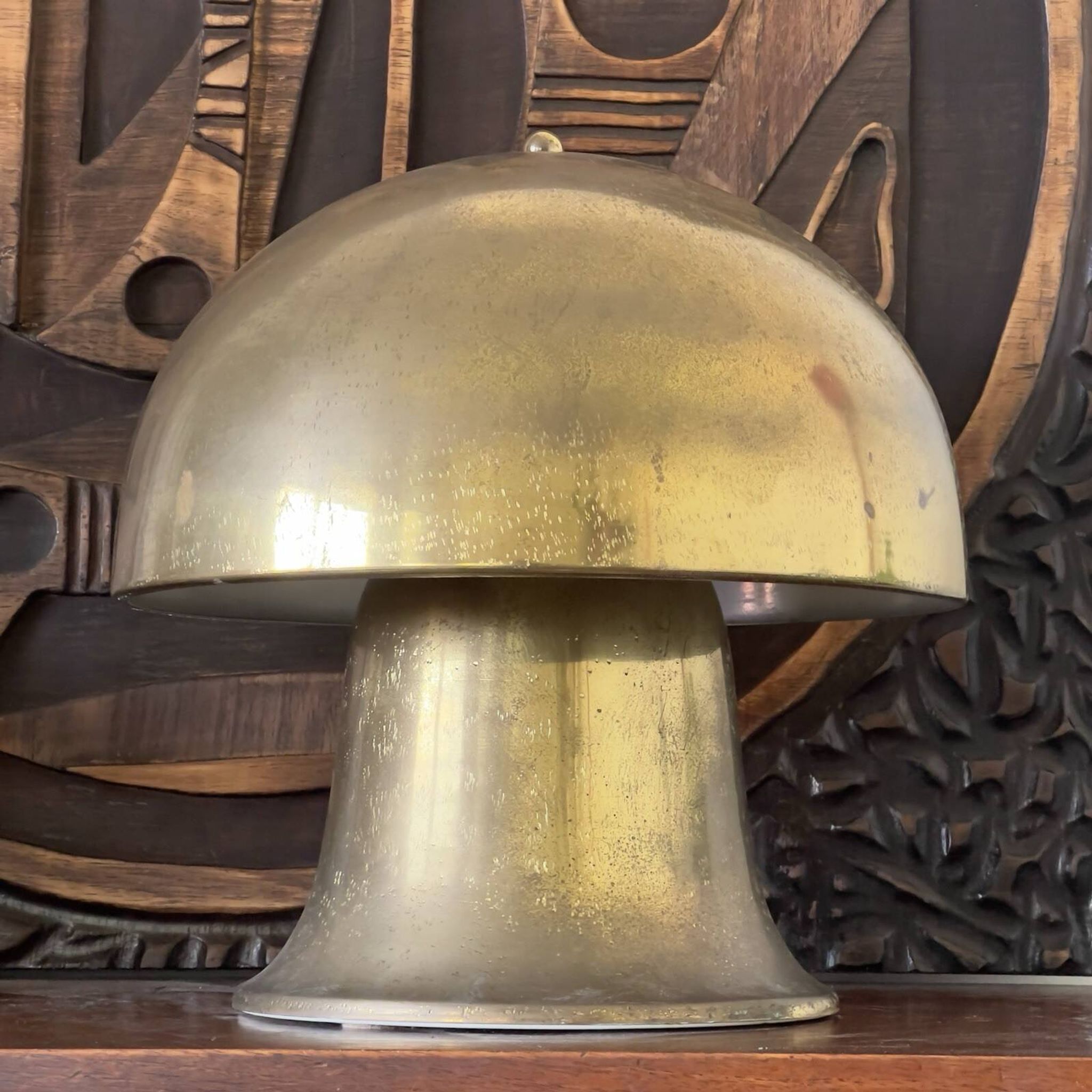 Monumental table lamp by Luciano Frigerio - "Notturno" large mushroom - 1970s