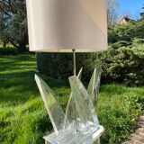 Van Teal lamp lucite and brass lamp 1970