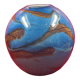 Ball sphere blue art glassware marble style murano de gino vase