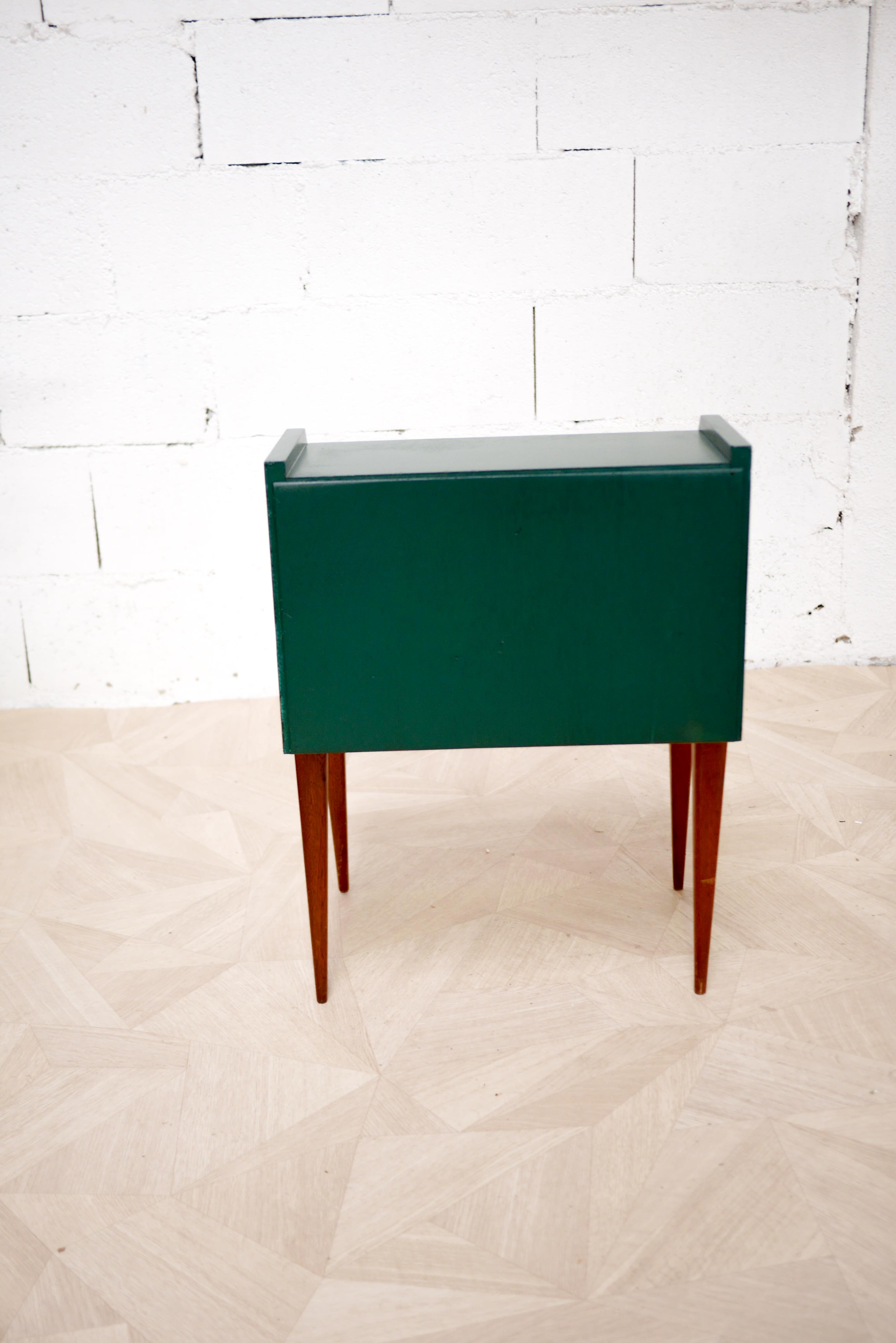 Green vintage bedside