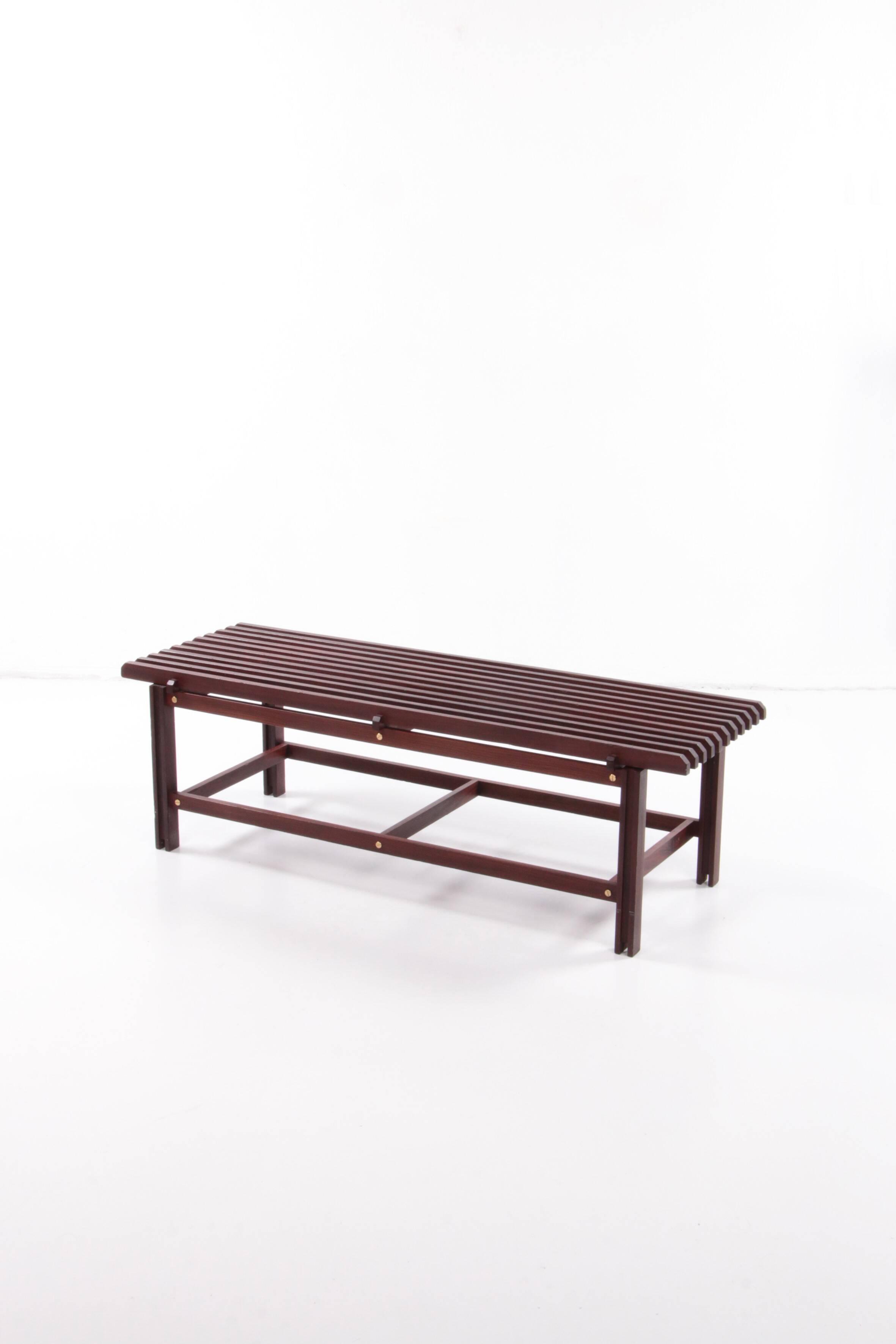 Vintage Wooden Bench, Italian Design 1960