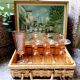 Lot of 8 Champagne flutes Luminarc Arcoroc Rosaline