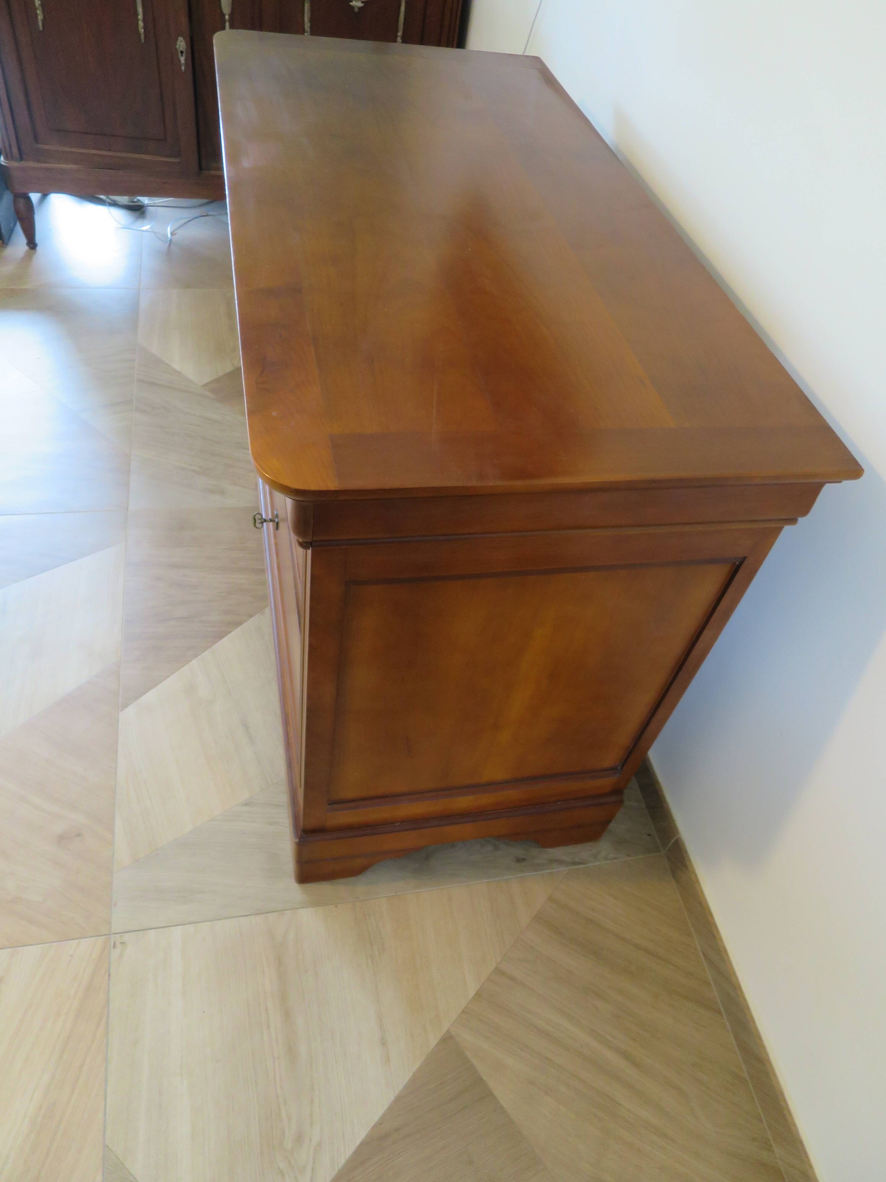 Louis Philippe style cherry wood chest of drawers