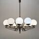 Large Sputnik Bronze & Glass Chandelier, 1960s