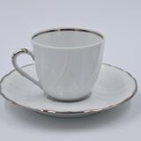6 cups and under porcelain cup Bernardaud Limoges verdi model