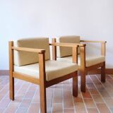 Pair of yellow armchairs