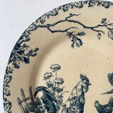 Gien ironstone plates, Roosters model