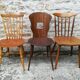 Lot de huit chaises bistrot depareillées