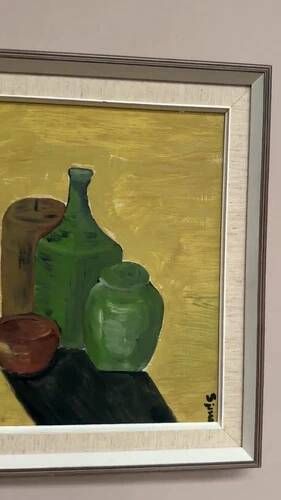 Original Oil on Panel "Still Life" by S. Jesso, Signed, Vintage & Framed 43×49cm