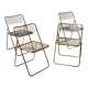 Lot 4 chaises pliantes vintage métallique