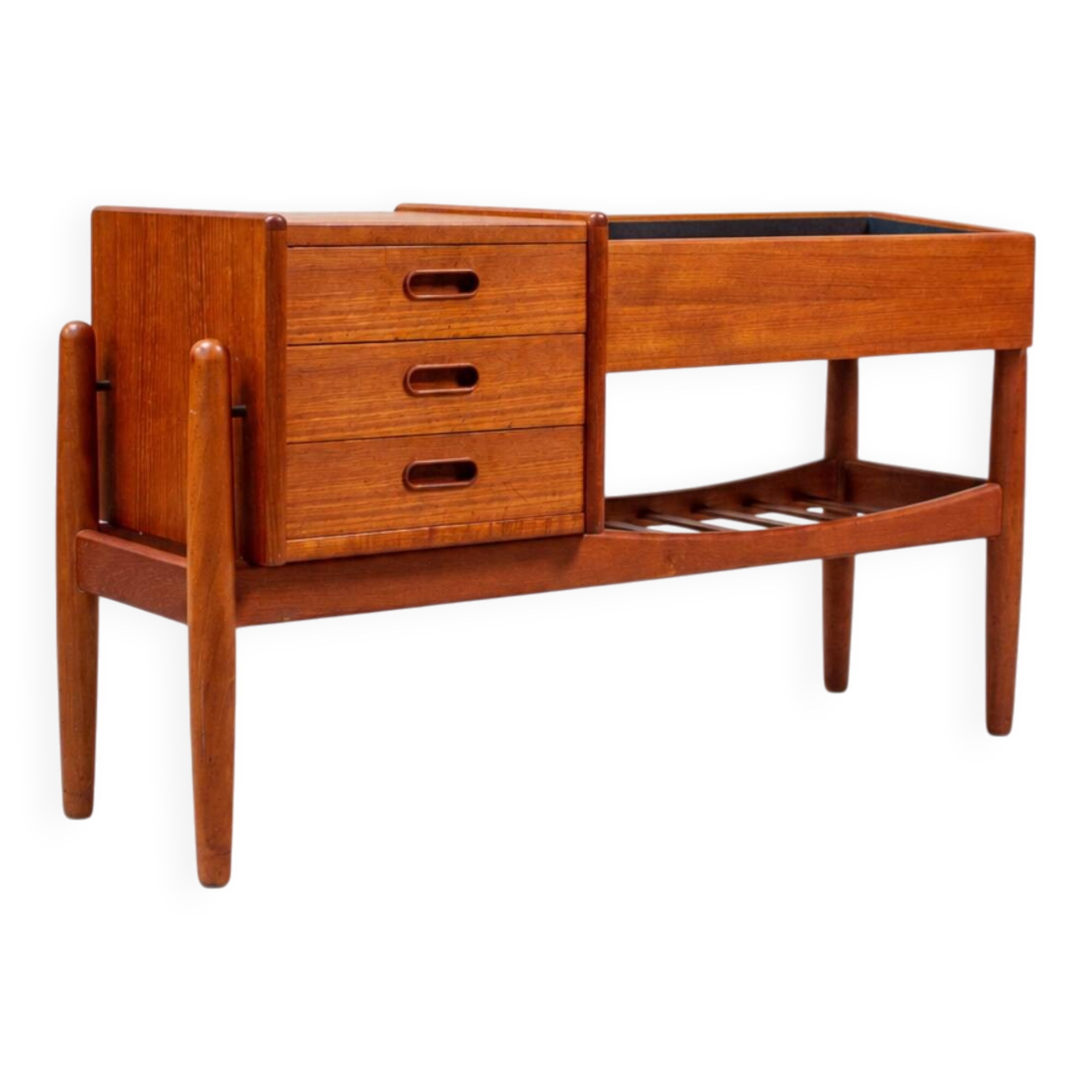Arne Wahl Iversen plant bench chest of drawers vintage teak Danish 60s