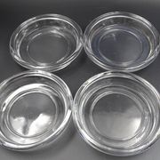 Set of 4 crystal bottle bottoms molded by Baccarat - Around 1950