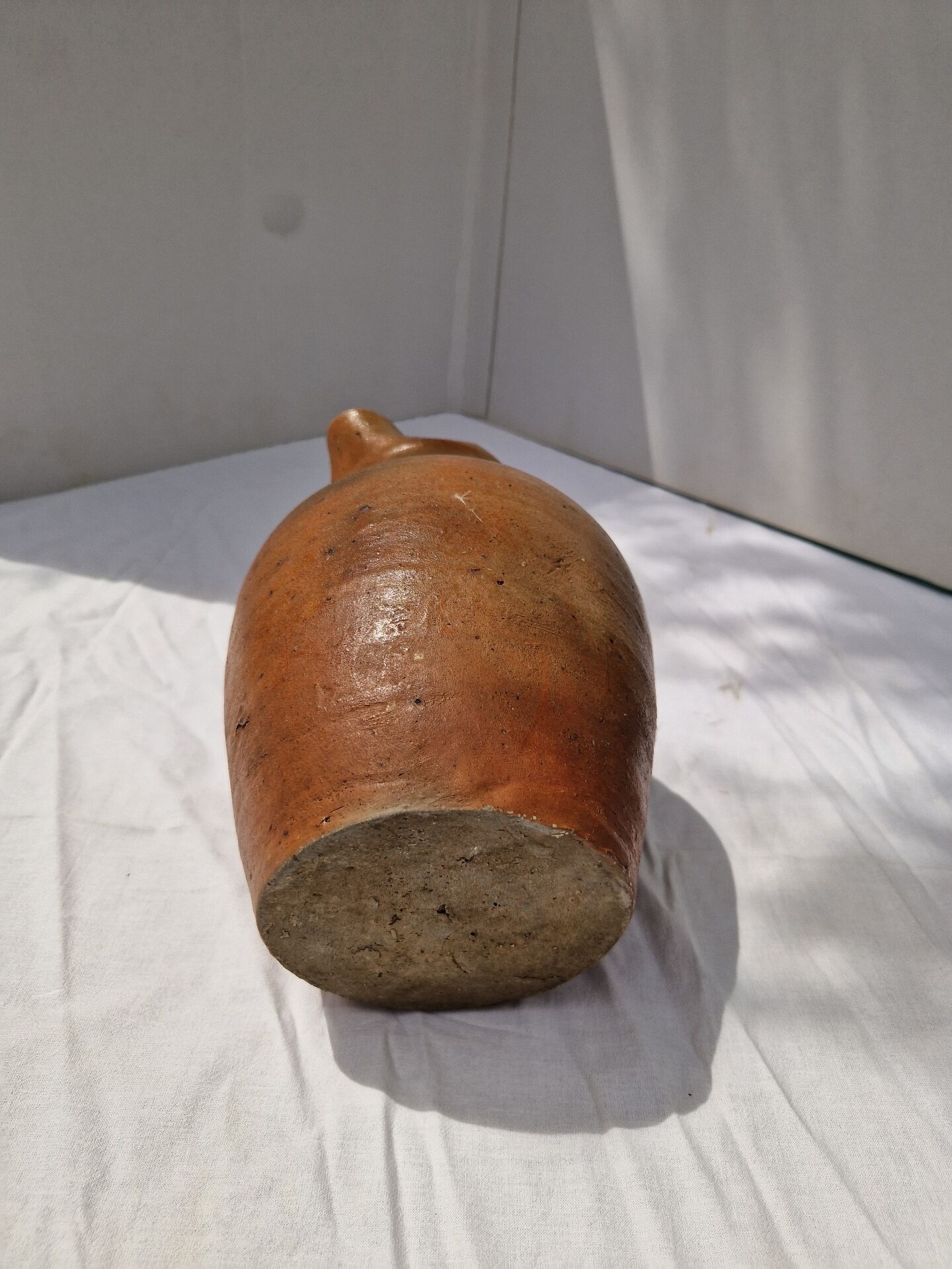Ancienne cruche de ferme en grès; pichet à eau, vins, cidre... en grès