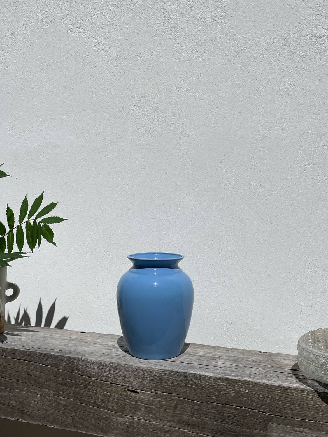 Vase en céramique bleue, 1980