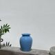 Vase en céramique bleue, 1980