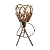 Porte plante rotin années 60