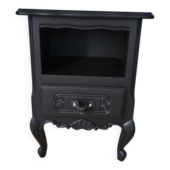 Black bedside table