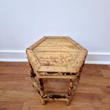 Vintage bamboo stool, plant stand