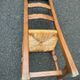 4 dining chairs made of solid wood with straw seats, farmhouse style, medium oak, 20th century, 110cm.