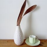 small white honeycomb ceramic vase