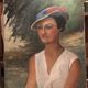 Oil on canvas portrait of a woman 20th century