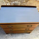 Wood grey tray dresser