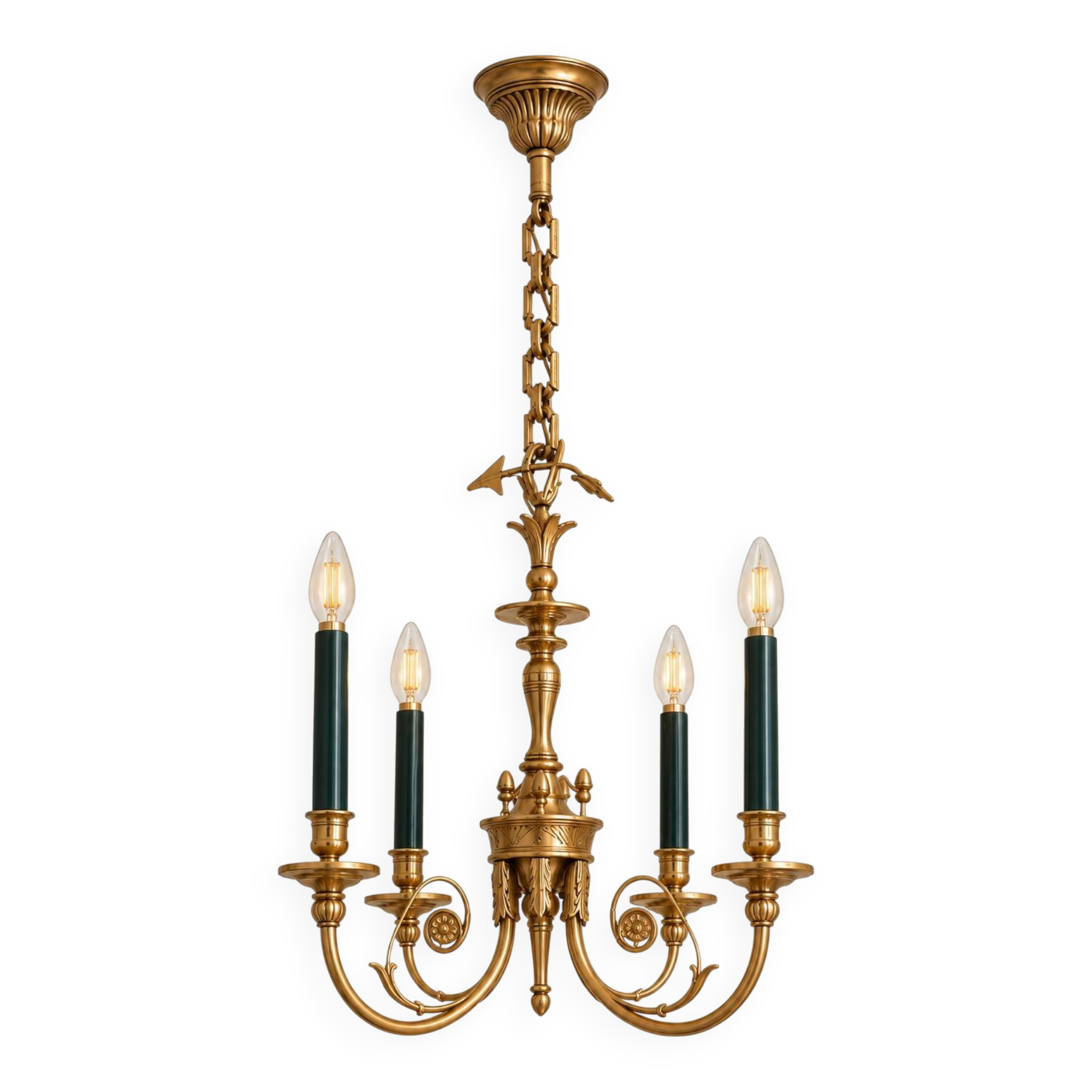 Lustre Directoire 4 branches Lucien Gau