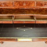 19th century walnut and burl walnut stepped desk