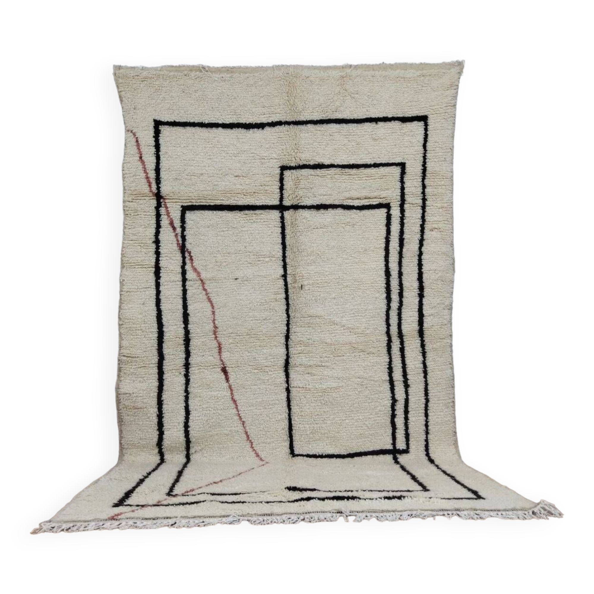 Handmade wool Berber rug 260 x 150 cm