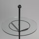 Side table in steel and glass, circa 1980