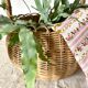 Panier vintage en rotin tressé