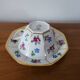Limoges Porcelain Cup with Decor of Barbel Fish and Roses