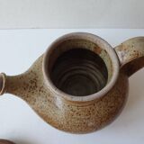 Small teapot in pyrite stoneware ceramic signed NC (Signature to be identified)