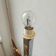 Vintage antique lamp in chrome metal and gold bronze.