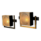 Pair of Wall Lights by Jacques Adnet, From the Nevada line, France 50s