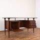 Mid-Century Polish Double-Sided Desk from Poznańskie Fabryki Mebli, 1960s.