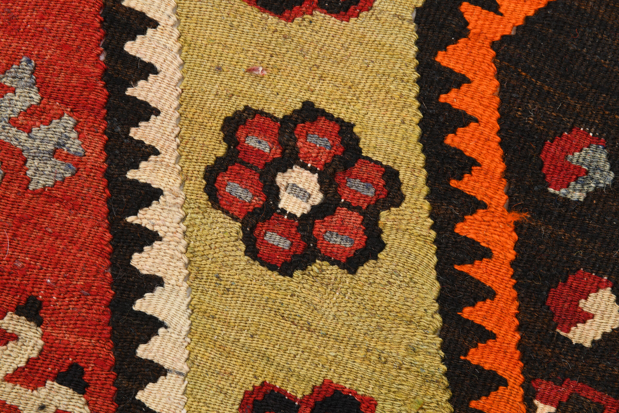 7x12 Scandinavian Kilim Rug, 205x384Cm