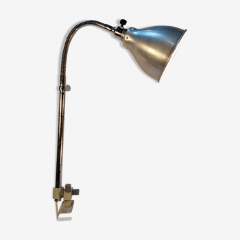 Old conical workshop lamp with vice - 50s