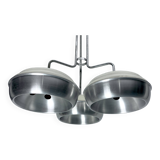 Space Age, Large metal and plastic chandelier by Studioluce. Italy 1970s