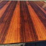 Chrome and rosewood extendable table by Alain Richard, France, 1950s