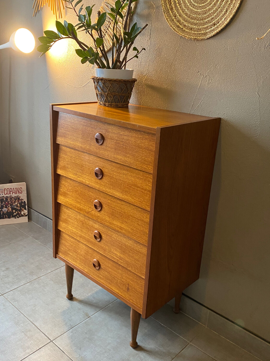 60s teak chest of drawers