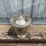 Silver Metal Lidded Ice Bucket