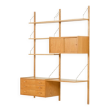 Preben Sorensen Danish oak wall unit by PS System, Randers, 1970s