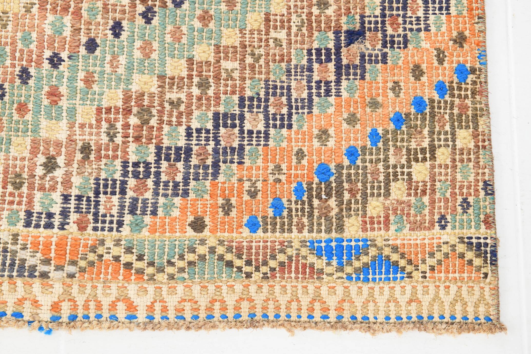 Tapis de couloir Kilim scandinave 2x8, 73x255Cm